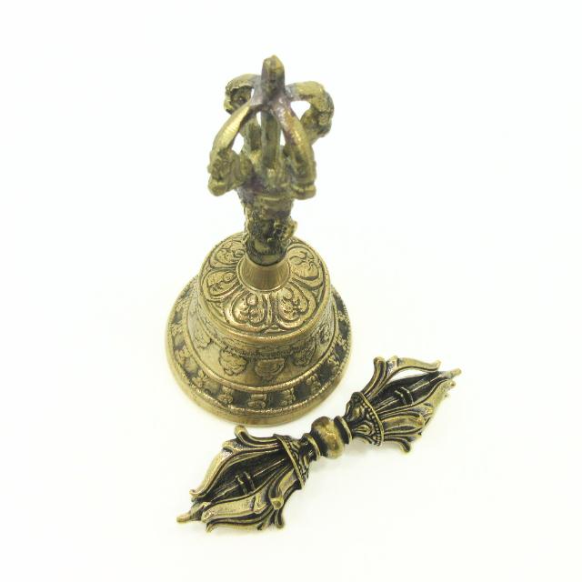 チべタンベル 金剛鈴 五鈷鈴 持鈴 五鈷杵 チベットベル ガンター