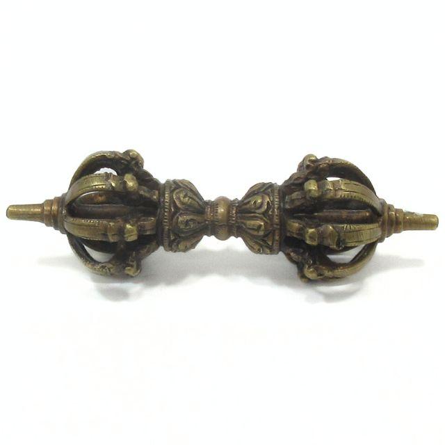 ガンター 金剛鈴 バジュラ 金剛杵 セット 華文様 高音質 高さ約