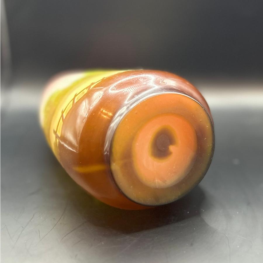 アンティーク エミール・ガレ Emile Galle 湖水風景文 花瓶 高さ29cm