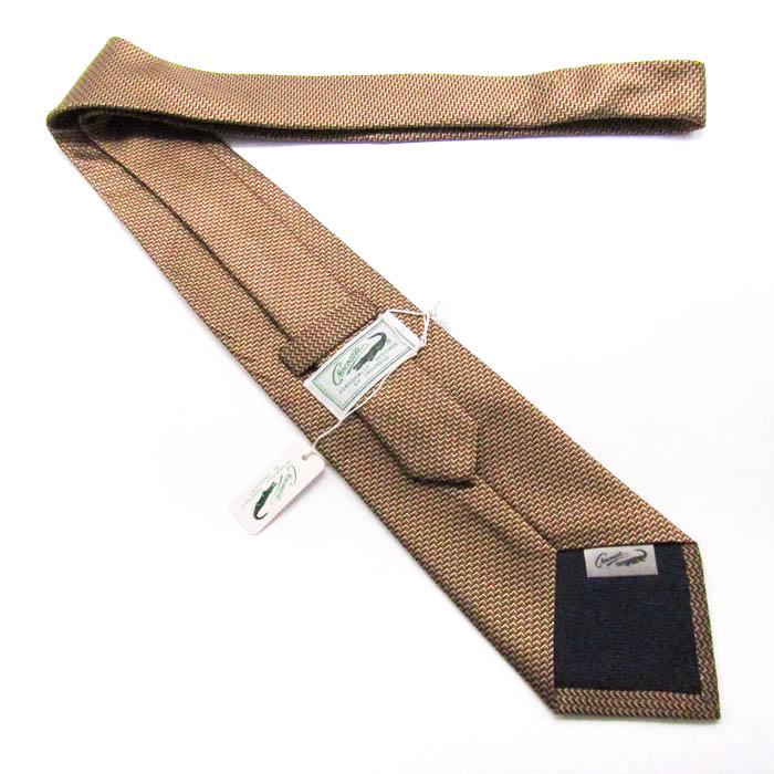 クロコダイル ブランド ネクタイ ストライプ柄 ヘリンボーン柄 シルク