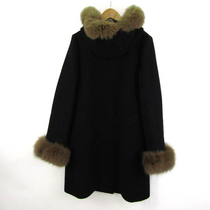 ジャスグリッティー ダッフルコート アウター ファー付き カシミヤ混