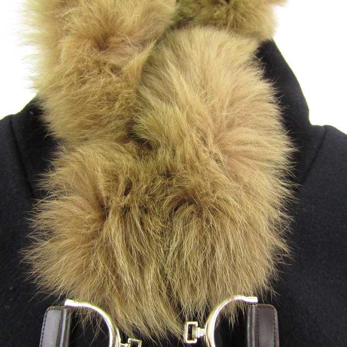 ジャスグリッティー ダッフルコート アウター ファー付き カシミヤ混