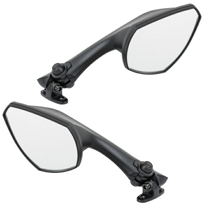 NC-005 カウリングミラー リブラ3 シルバー鏡 ブラック 左右セット