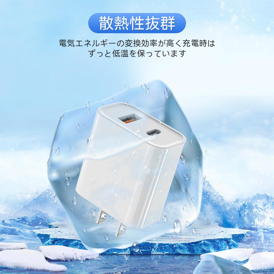 iPhone15 16 充電器 充電ケーブル セット 20W ACアダプタ 2ポート 60W