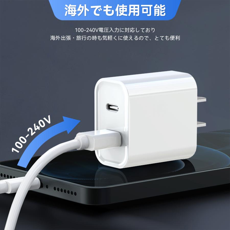 iPhone15 16 充電器 充電ケーブル セット 20W ACアダプタ 2ポート 60W