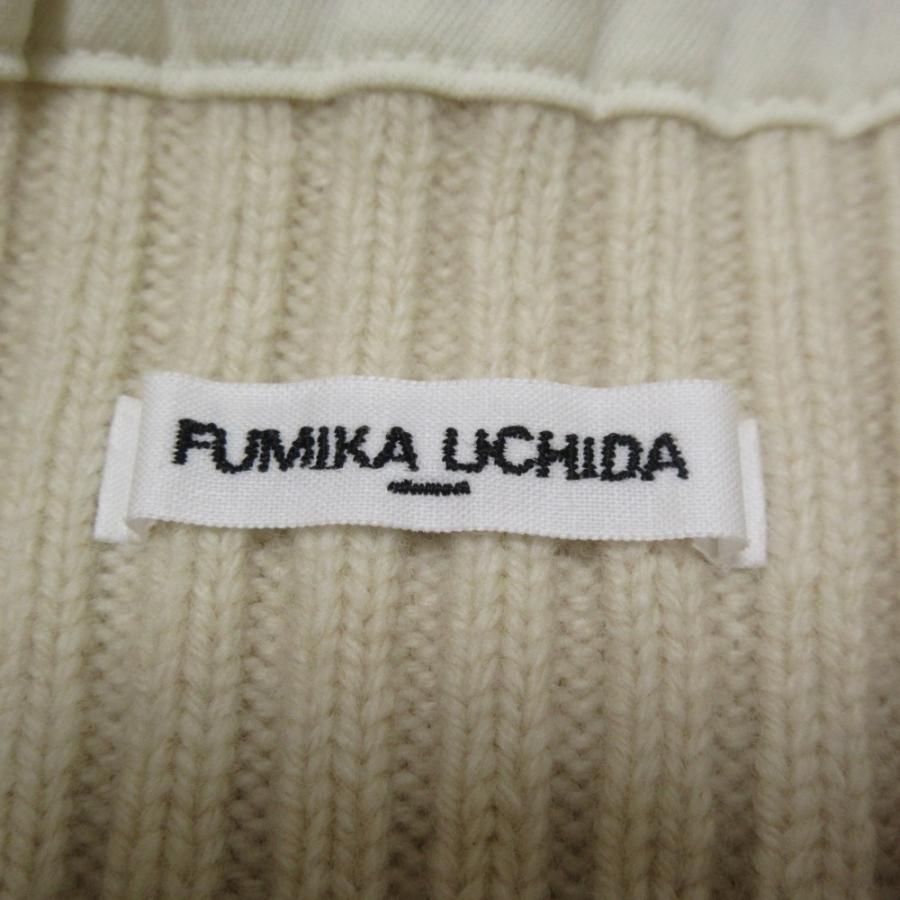 美品 FUMIKA UCHIDA フミカウチダ RIB KNIT PATCHED CROPPED SWEATER