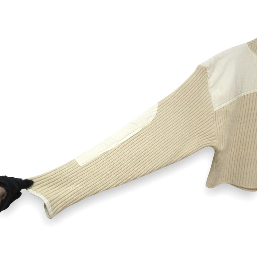 美品 FUMIKA UCHIDA フミカウチダ RIB KNIT PATCHED CROPPED SWEATER