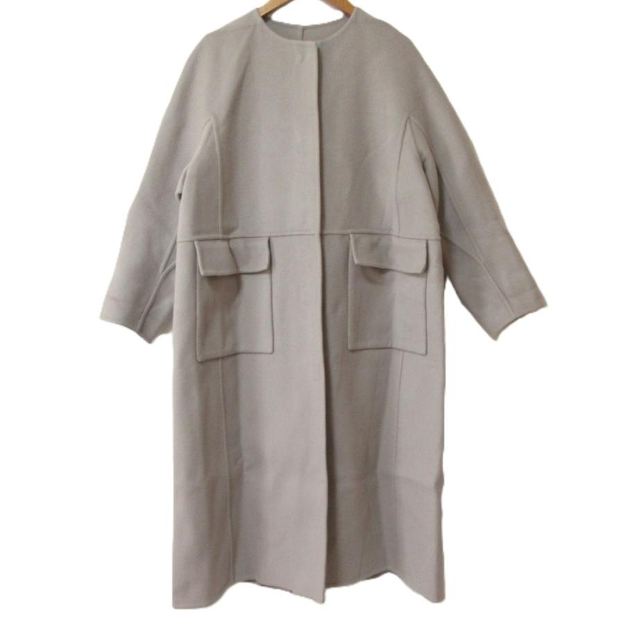 DRAWER（ドゥロワー） 美品 ウールビーバーケヌキ ノーカラーコート