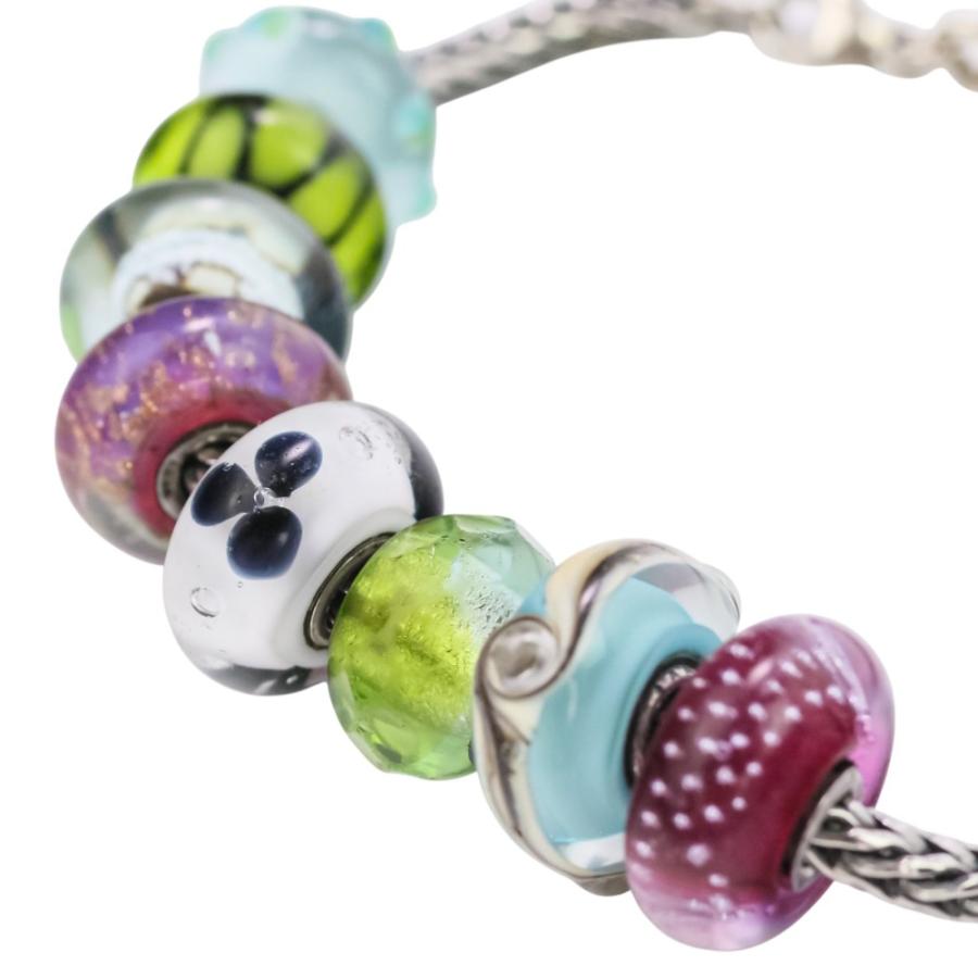 良品 Trollbeads トロールビーズ 925 ガラスビーズ ブレスレット