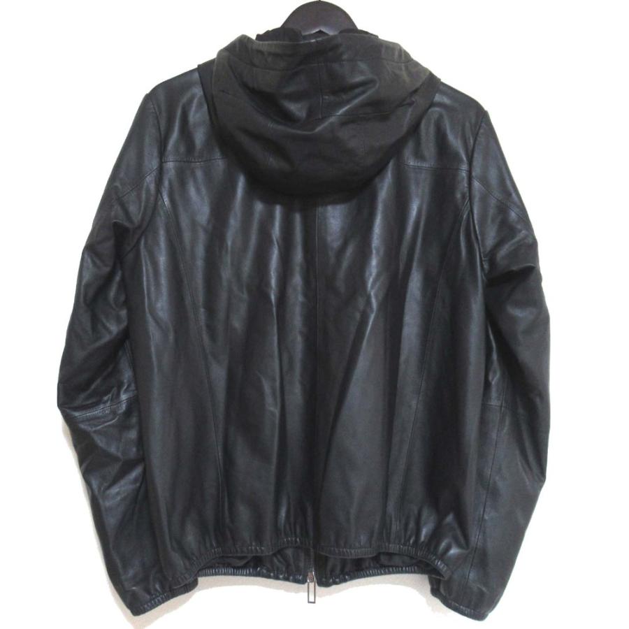 EMPORIO ARMANI 美品 23SS エンポリオアルマーニ ラムレザー ジップ