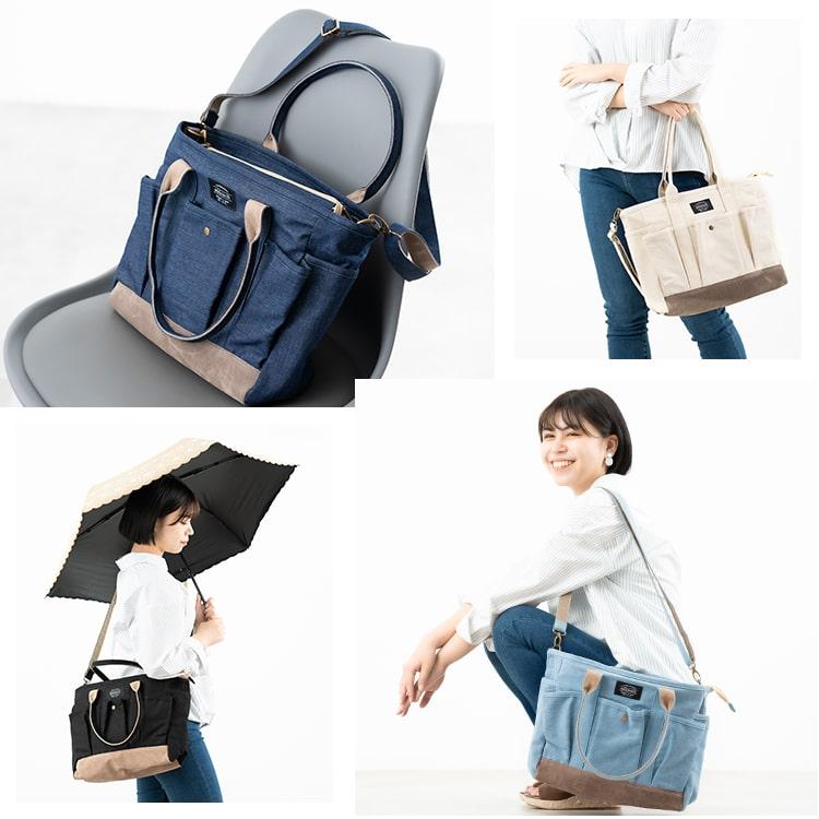 トートバッグ レディース a4 ショルダーバッグ ポケットたくさん 斜め