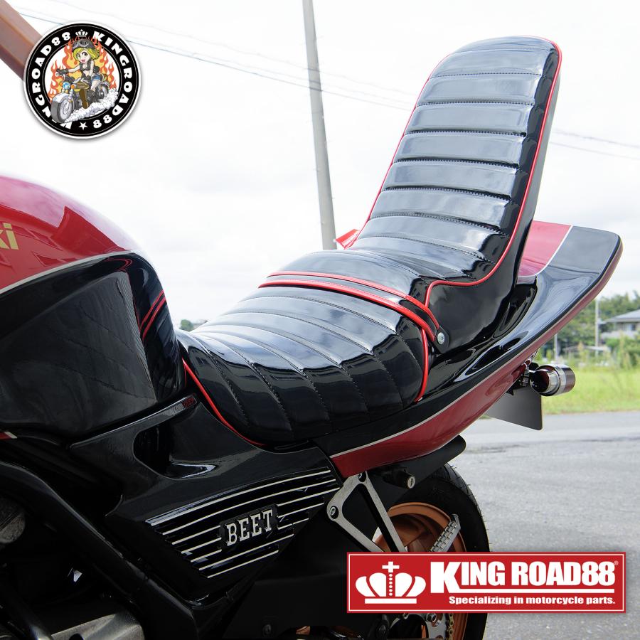 カワサキ バリオス1型 ZR250A ブラック パイピングレッド エナメル 三