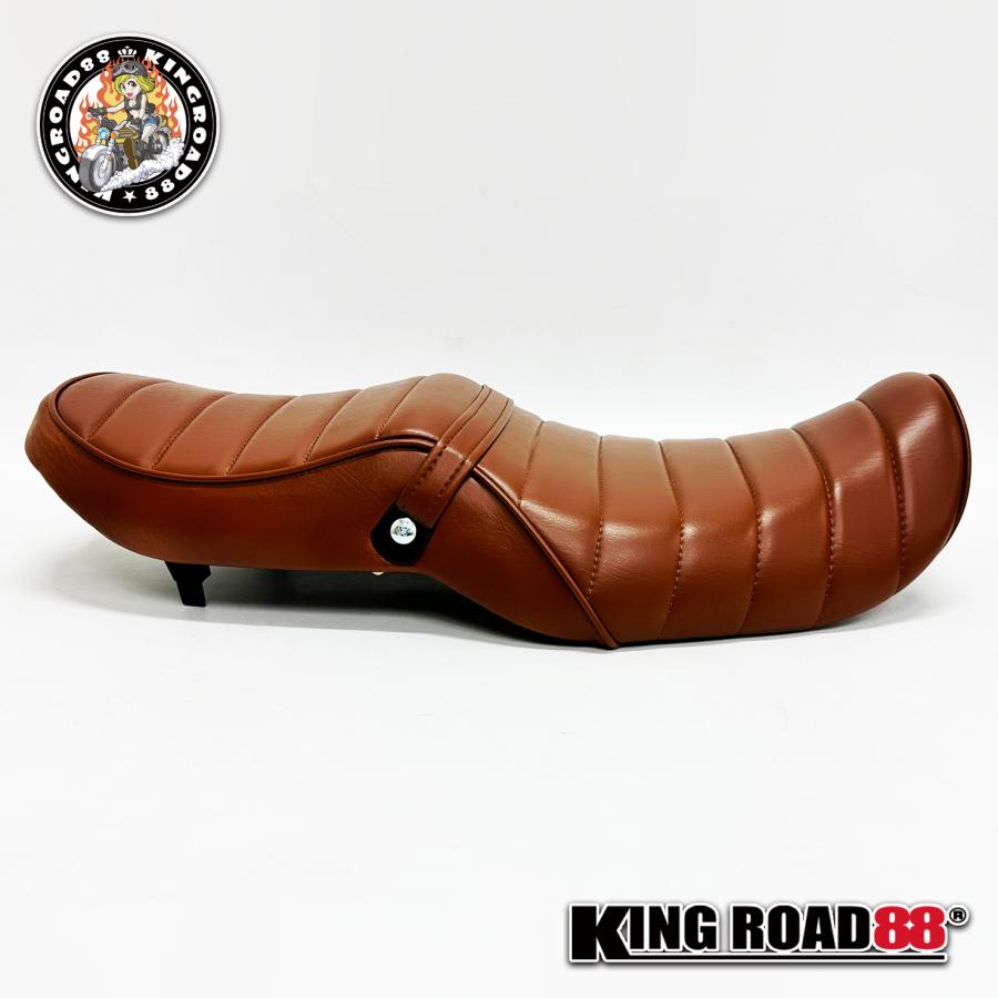 カワサキ バリオス1 ZR250A KingRoad88 タックロールシート ブラウン