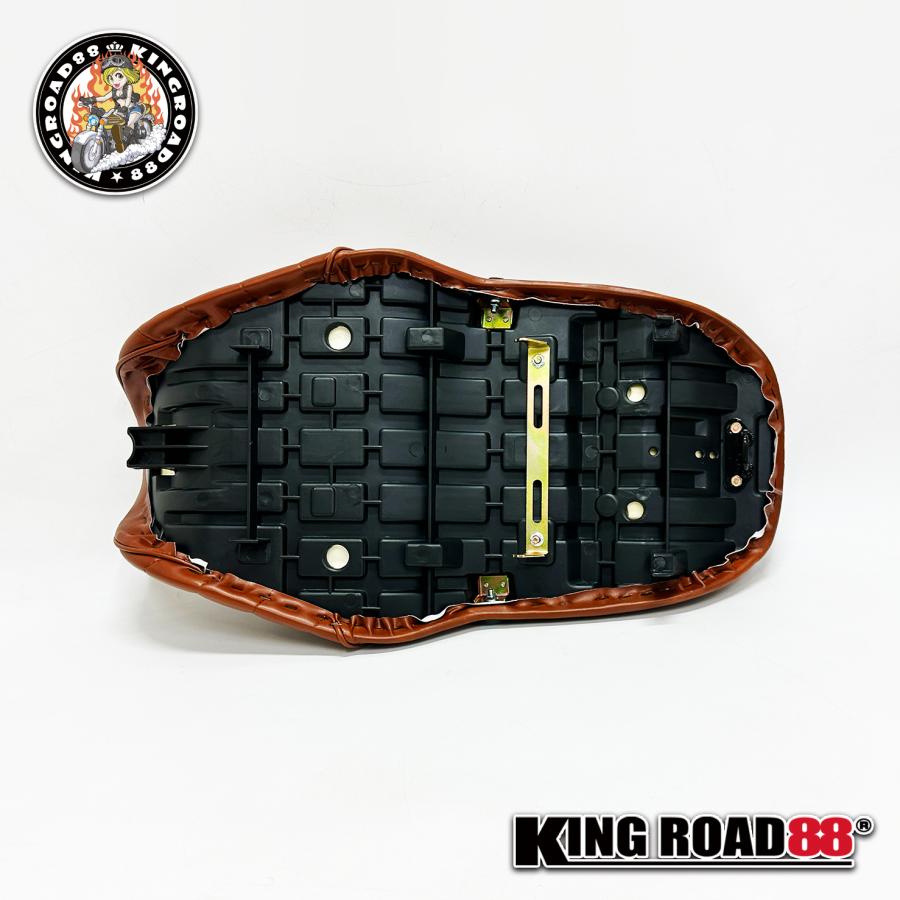 カワサキ バリオス1 ZR250A KingRoad88 タックロールシート ブラウン