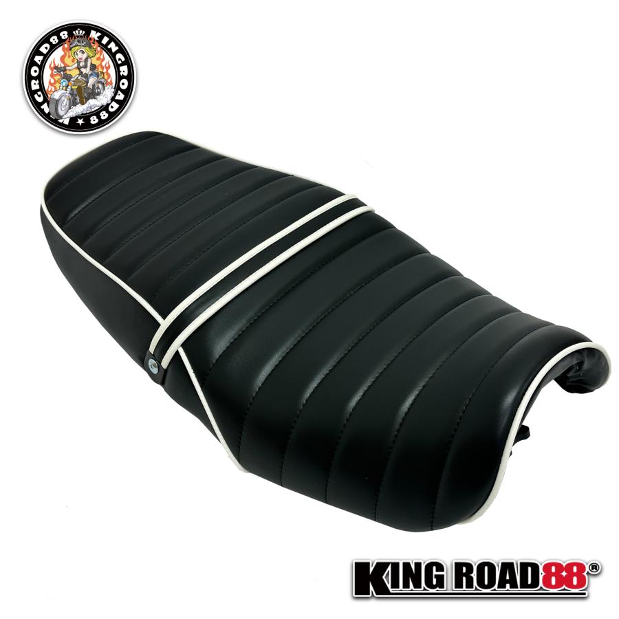 カワサキ バリオス2 ZR250B KingRoad88 タックロールシート ブラック