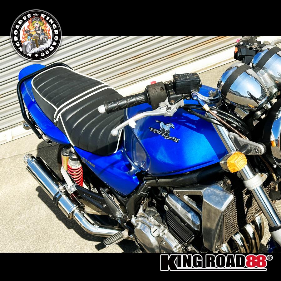 カワサキ バリオス2 ZR250B KingRoad88 タックロールシート ブラック