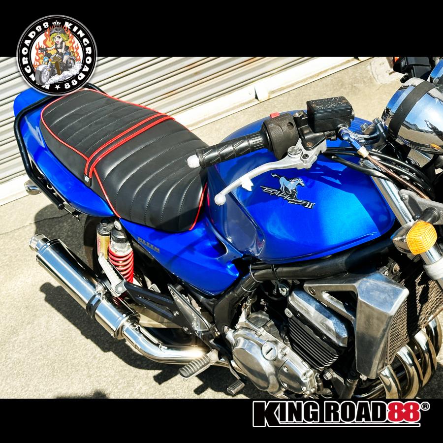 カワサキ バリオス2 ZR250B KingRoad88 タックロールシート ブラック