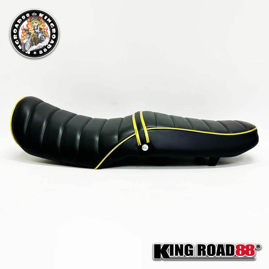 カワサキ バリオス2 ZR250B KingRoad88 タックロールシート ブラック
