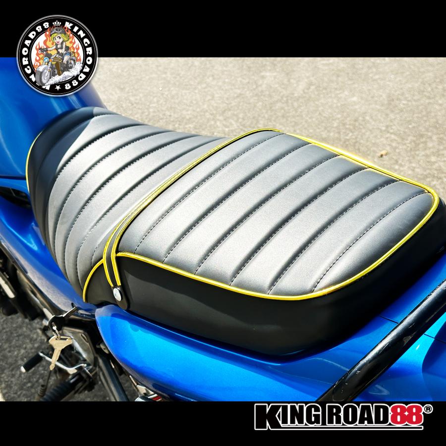 カワサキ バリオス2 ZR250B KingRoad88 タックロールシート ブラック