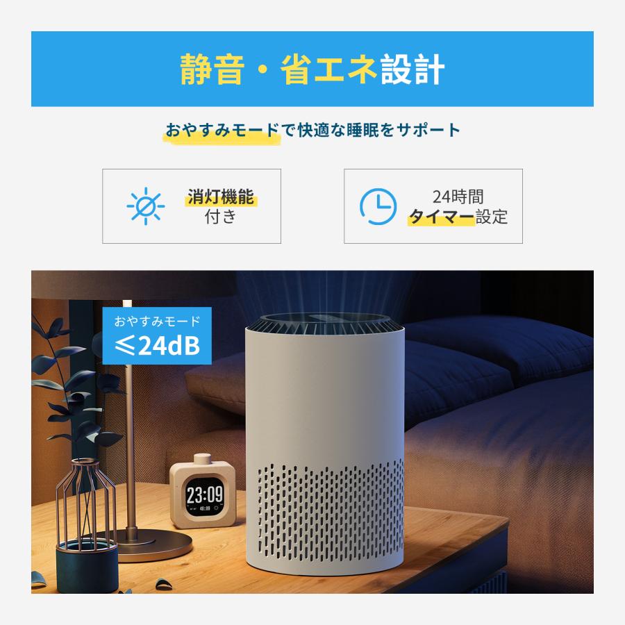 Kloudic 【クーポンで5480円】空気清浄機 小型 花粉対策 ウイルス対策