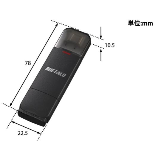バッファロー（Buffalo） スティック型SSD SSD-SDU3シリーズ 500GB SSD