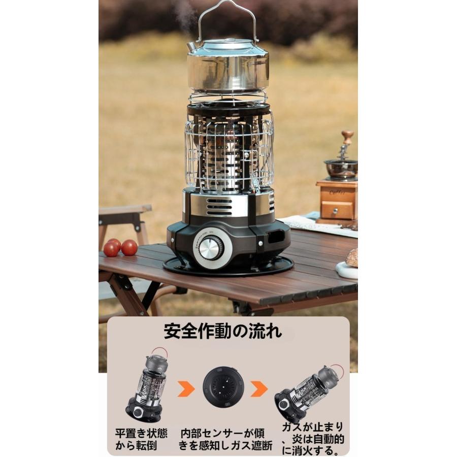 カセットガスストーブ 小型 軽量 アウトドアヒーター 防寒 省エネ 節電