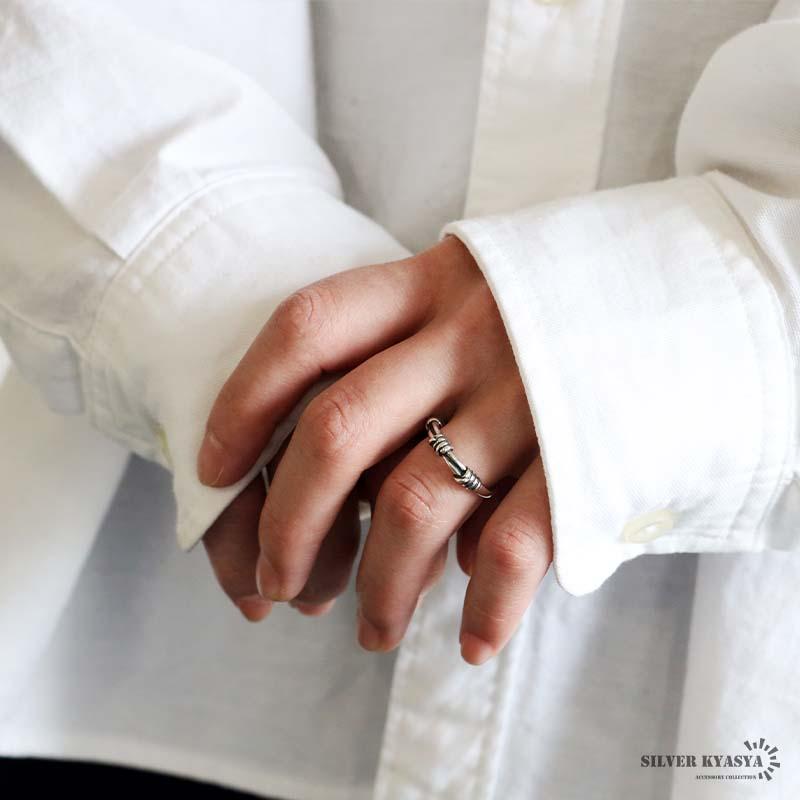 シルバー925 とげとげリング オニハリバーブ silver オープンリング