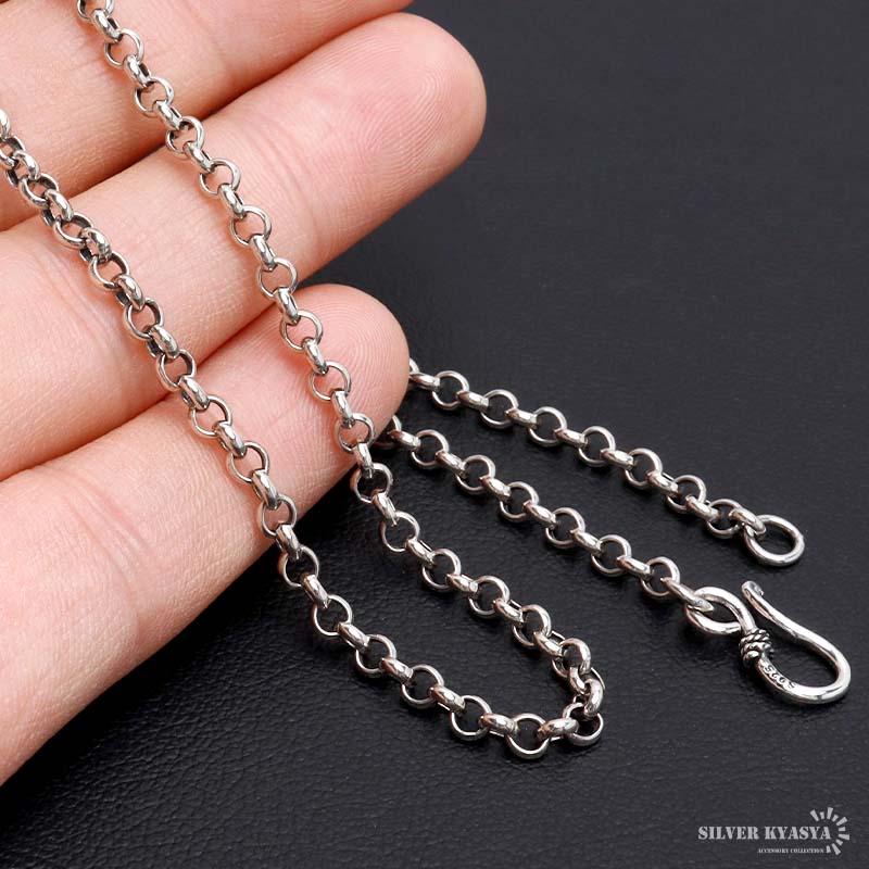シルバー925 ロールチェーン ネックレス 幅3.5mm 45cm ネックレス
