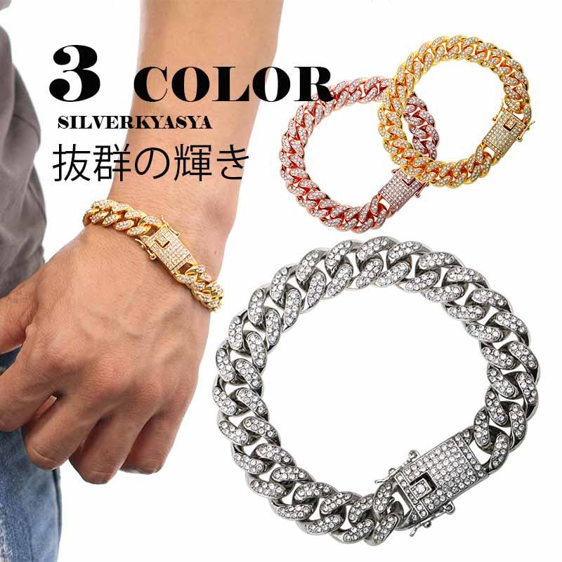 マイアミキューバン ブレスレット 喜平チェーンブレスレット メンズ