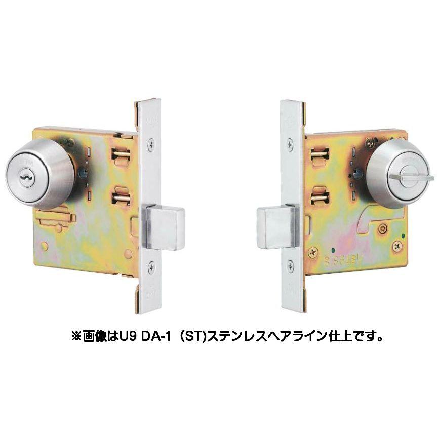 MIWA 美和ロック U9 DA-1 BK(艶消し黒色塗装仕上)適用扉厚33〜42mm
