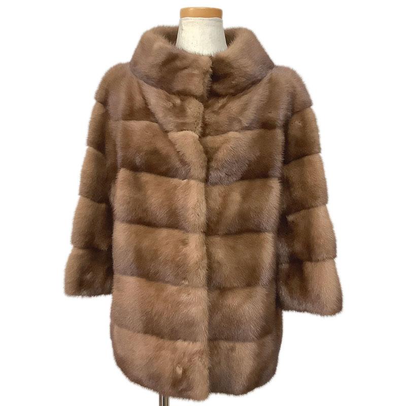 FENDI フェンディショートジャケット ミンク ブラウン #38 FNE30A WZZ