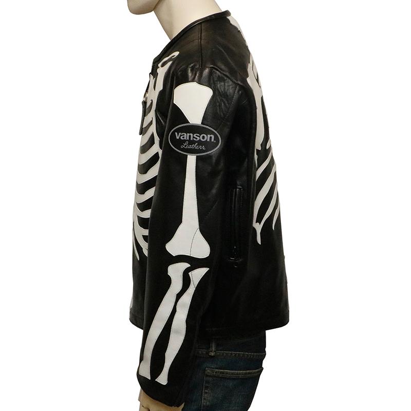 VANSON（バンソン） ボーンスカル レザー ジャケット BONEBLK ばんそん