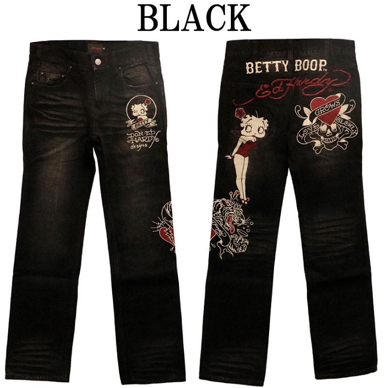 Ed Hardy（エド・ハーディー） × BETTY BOOP 刺繍 デニムパンツ BED