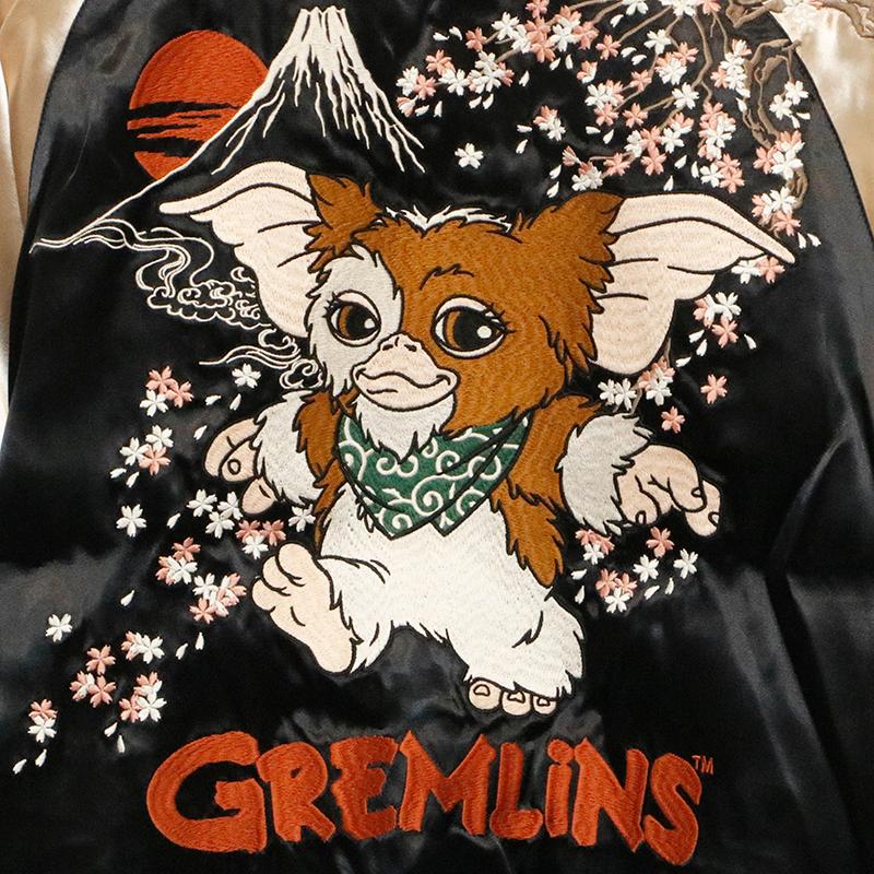 スカジャン Gremlins グレムリン ギズモ 刺繍 リバ−シブル GRJK-2401