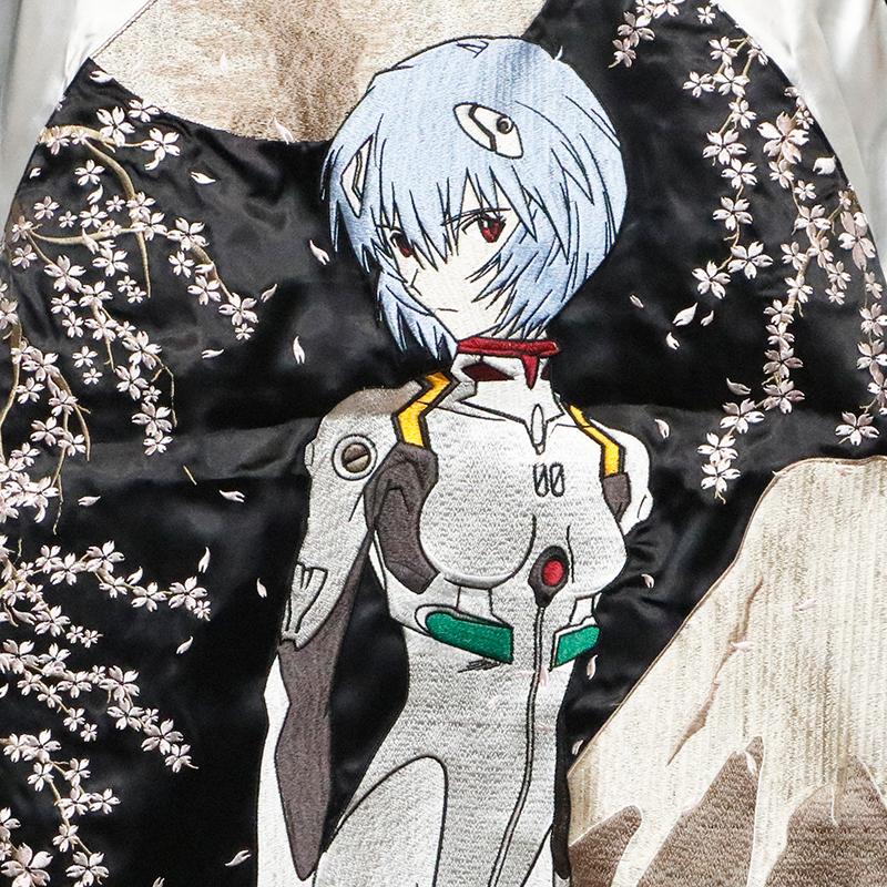 スカジャン 錦 nishiki × EVANGELION 綾波レイ 富士 桜 和柄