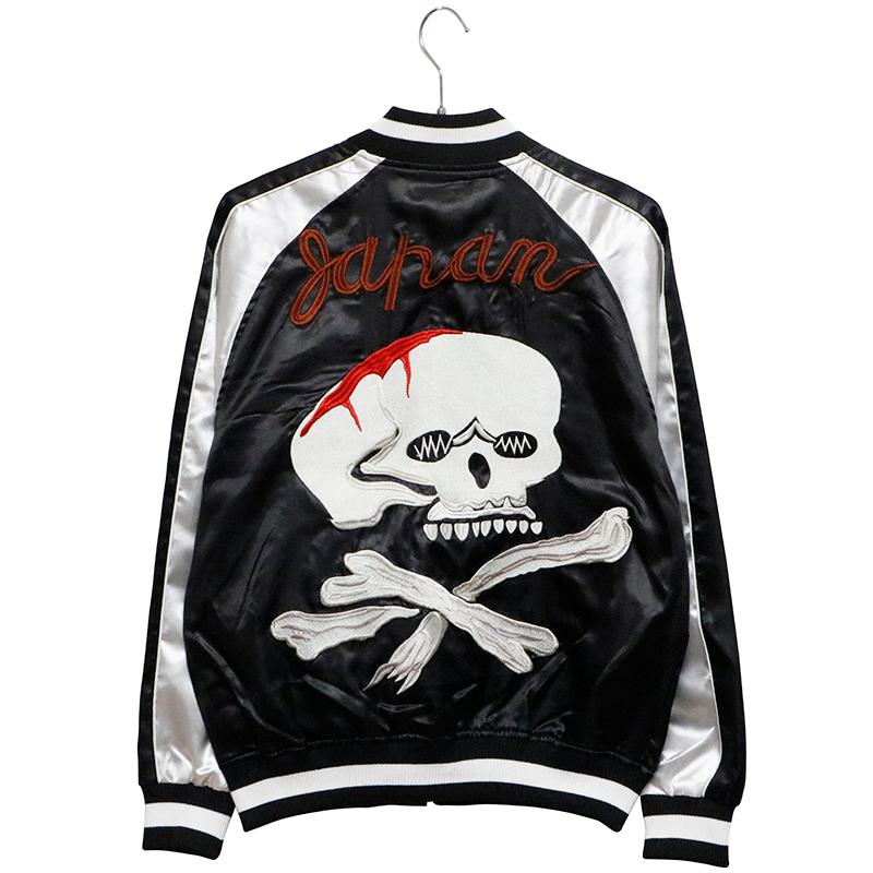 朧 スカジャン おぼろ ヴィンテージスカル 刺繍 和柄 スカジャン