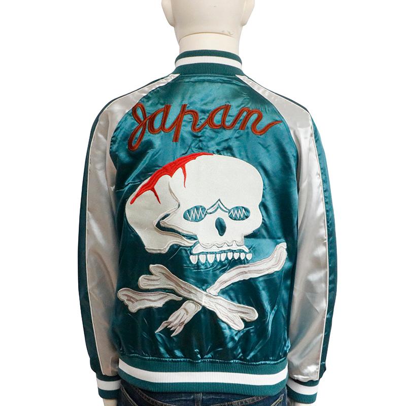 朧 スカジャン おぼろ ヴィンテージスカル 刺繍 和柄 スカジャン