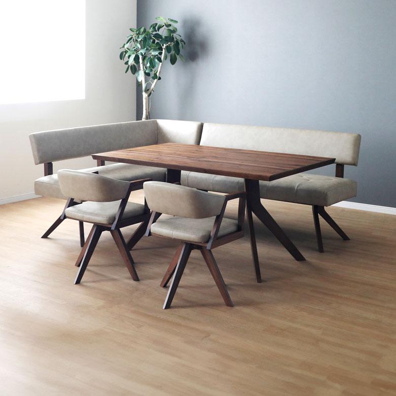 シギヤマ家具 LD セット ダイニングセット 180cm レブル コーナー