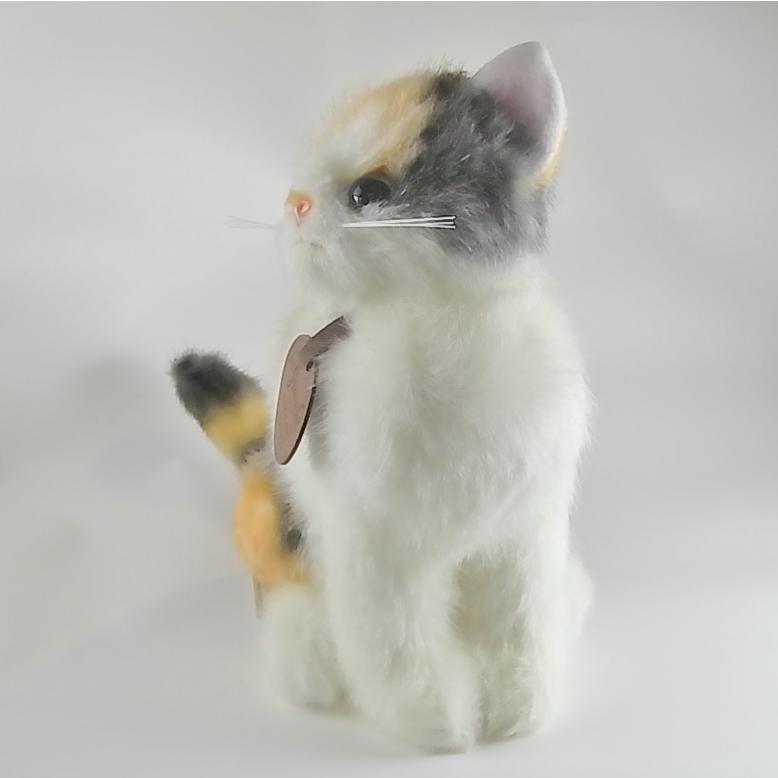 グレイスフル 日本猫 ミケネコ 座り 猫 ぬいぐるみ 日本製 三英貿易 三