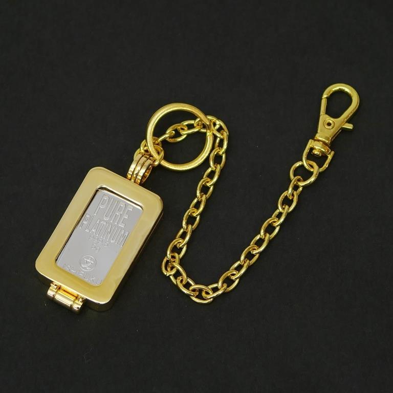 新品】石福金属興業 純プラチナインゴット5g 選べるキーチェーン