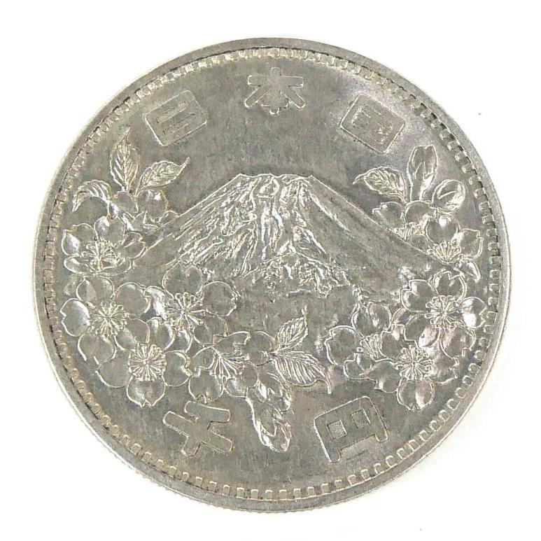 昭和39年 東京オリンピック 1000円銀貨 TOKYO 並品 記念貨幣 記念硬貨