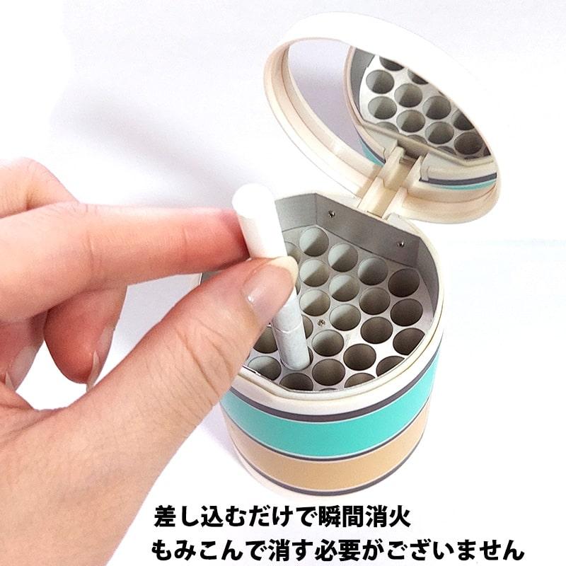 卓上灰皿 ハニカム トリコ柄 筒型 灰皿 タバコ 火が消える おしゃれ