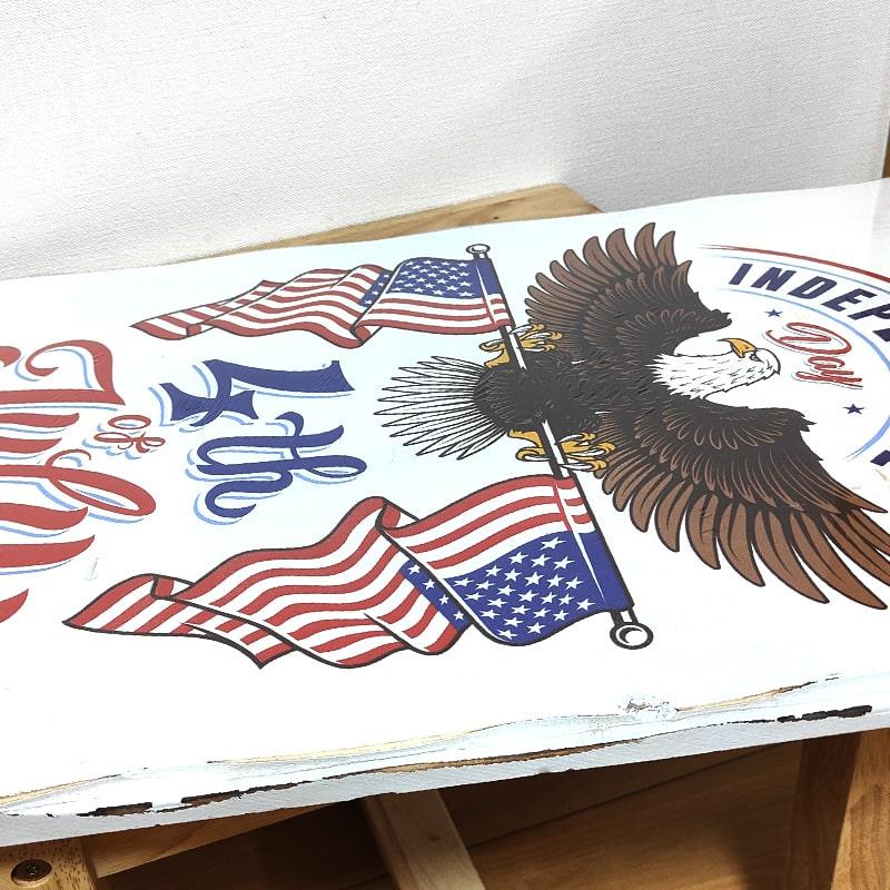 アメリカン レトロ 木製看板 インディペンデンスデイ 鷹 かっこいい