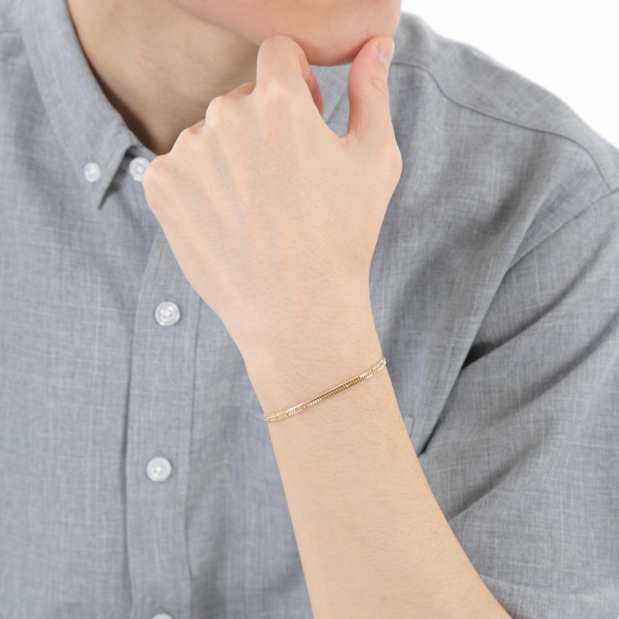 18金 喜平ブレスレット 12面トリプル 5g 18cm メンズ レディース