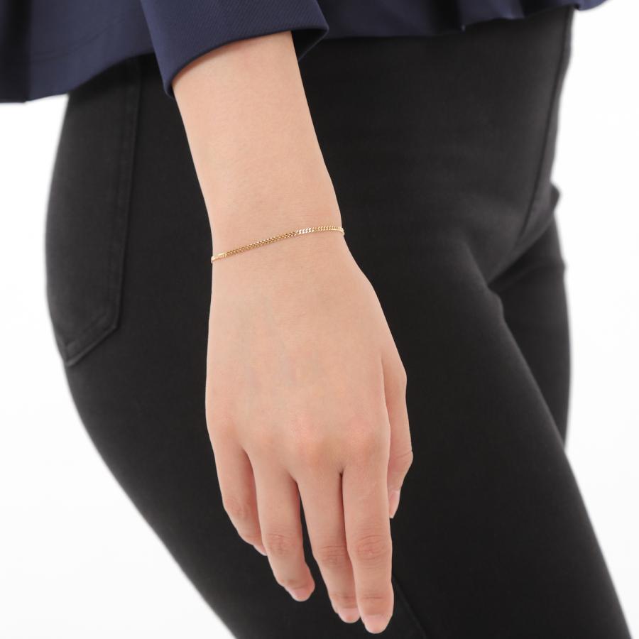 18金 喜平ブレスレット 2面 2g 18cm 造幣局検定 メンズ レディース