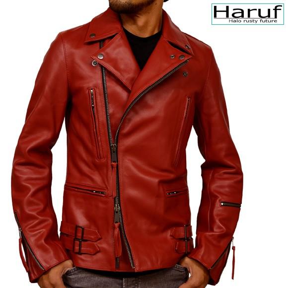 Haruf（ハルフ） ダブル ライダースジャケット レザージャケット 革
