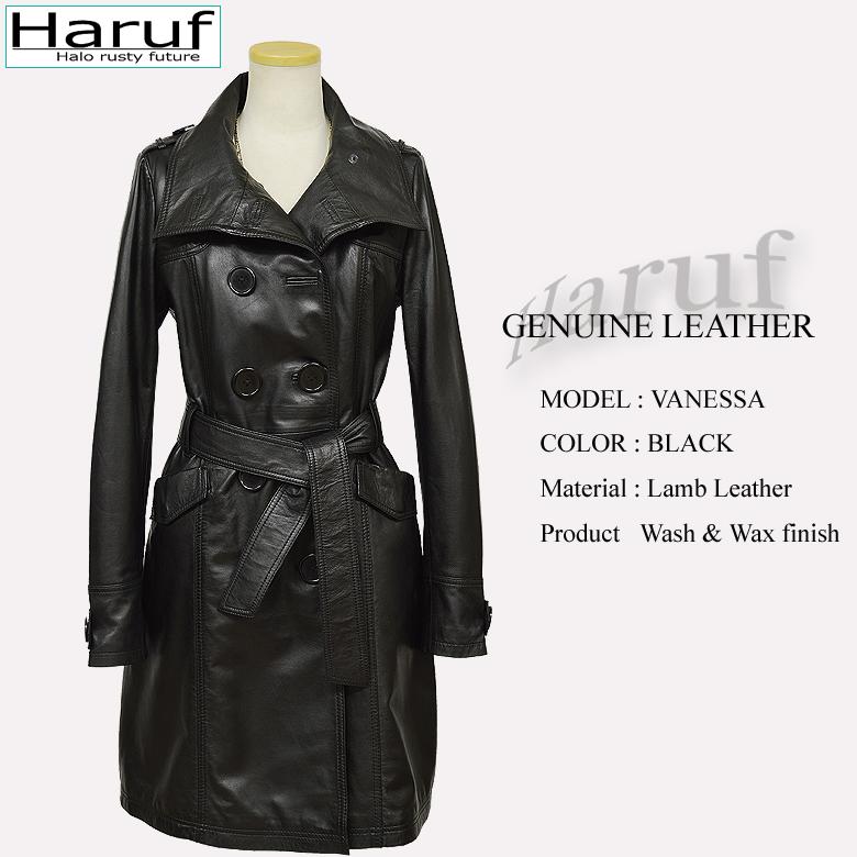 Haruf（ハルフ） レザーコート レザージャケット レディース 本革