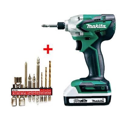 充電ドライバー活用10点セット付）makita マキタ 18Vリチウムイオン