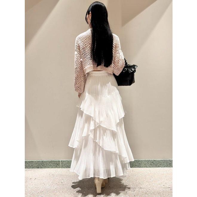 SNIDEL（スナイデル） (12%OFF) プリーツティアードスカート 24秋冬