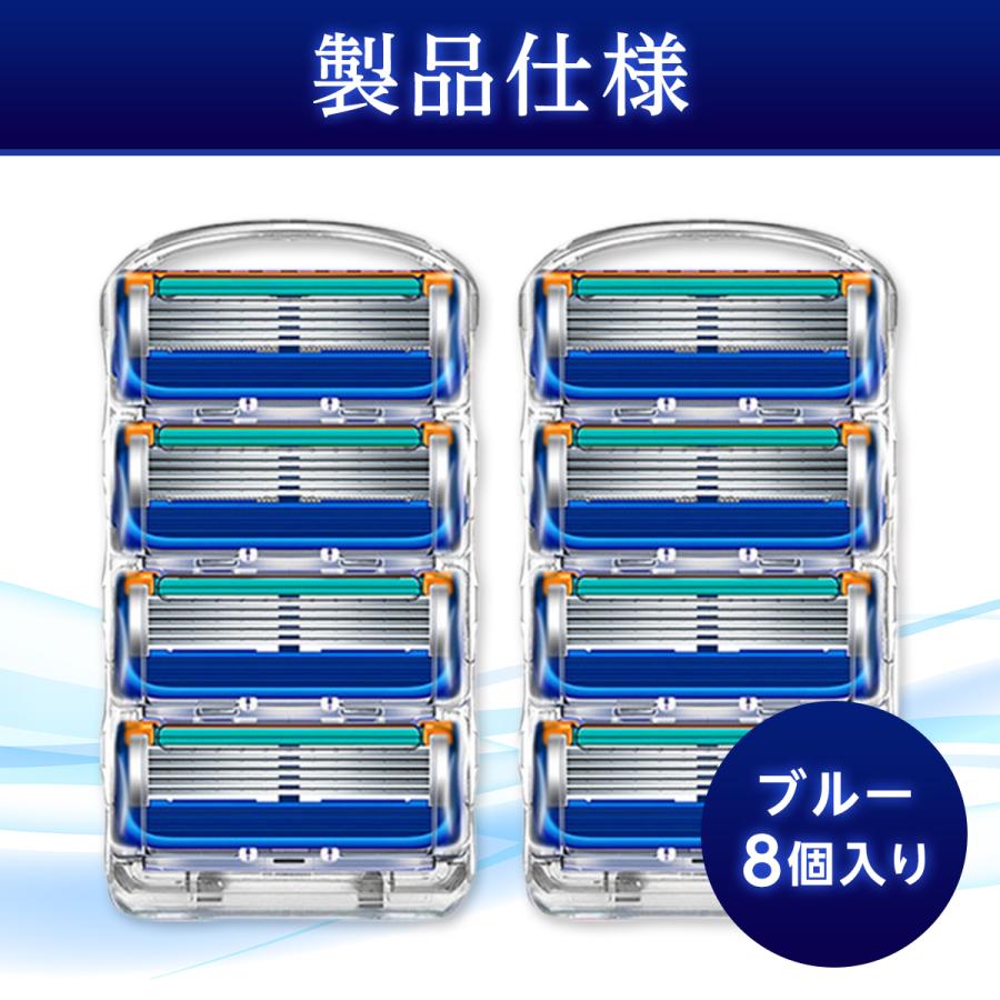 ジレットフュージョン 替刃 5枚刃 ジレット gillette 互換品 8個セット